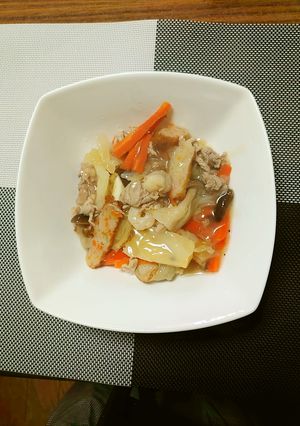ヨウサマの減塩中華丼(残った野菜で作る)-レシピのメイン写真