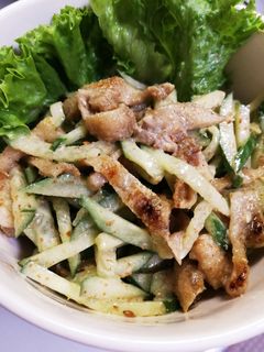 炒め激うま☆鶏皮ときゅうりのごまポン酢-レシピのメイン写真