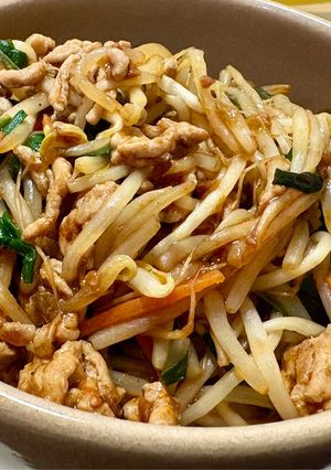 豚ミンチともやしにら麻婆炒め-レシピのメイン写真