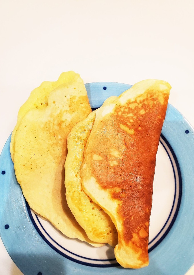 自分用メモ☆薄焼きでもちもちパンケーキ-レシピのメイン写真