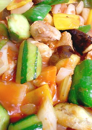 野菜たっぷり♪チキンと夏野菜のトマト煮込-レシピのメイン写真