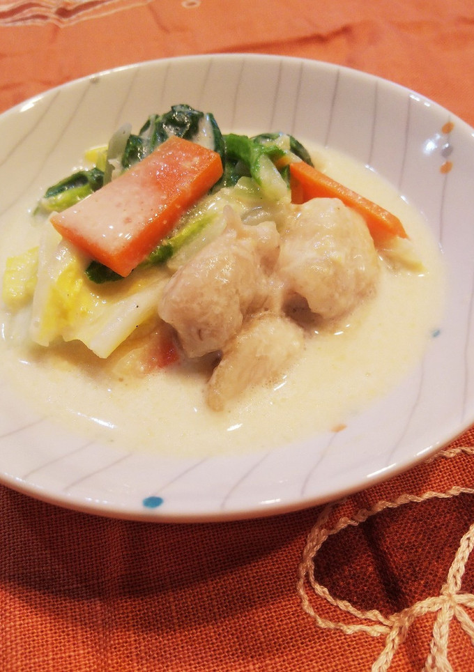 白菜と鶏肉の和風クリーム煮-レシピのメイン写真