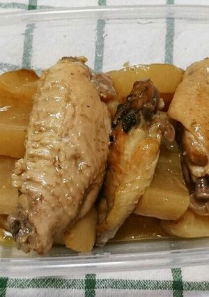 鶏手羽先と大根の生姜ポン酢煮-レシピのメイン写真