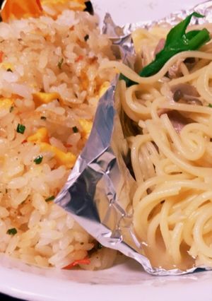 チャー半＆和風パスタ-レシピのメイン写真