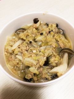 白菜とツナとしめじのだし煮-レシピのメイン写真