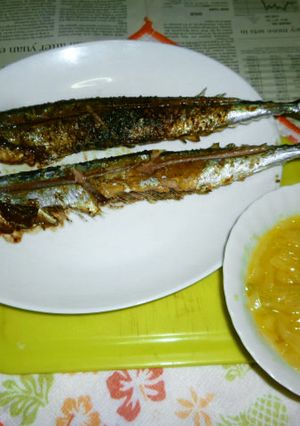 ようやく～新物汐秋刀魚の網焼き-レシピのメイン写真