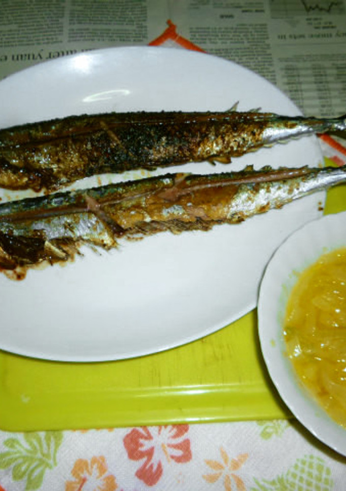 ようやく～新物汐秋刀魚の網焼き-レシピのメイン写真