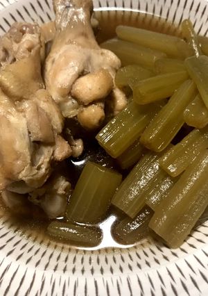 鳥手羽元とふきの簡単煮-レシピのメイン写真