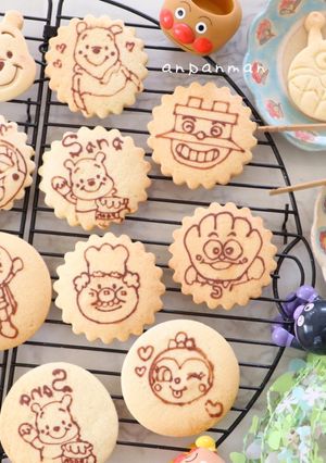アンパンマン転写クッキー（転写編）-レシピのメイン写真