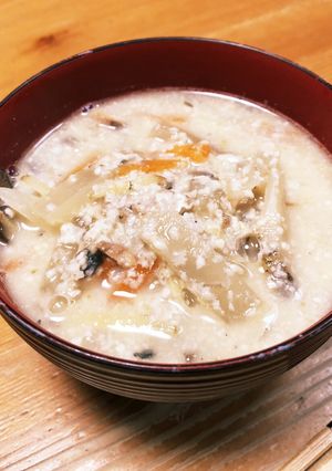 鯖缶で粕汁!骨の心配ナシ!-レシピのメイン写真