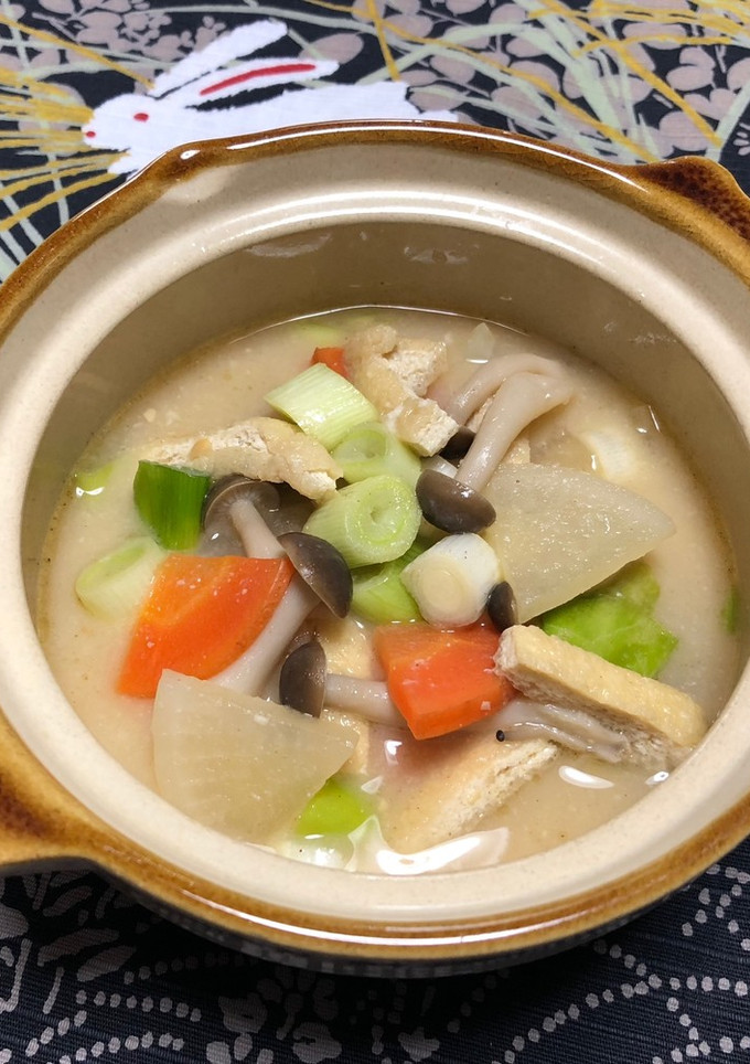 温ったまろ♡大根と油揚げ・ねぎの粕汁-レシピのメイン写真