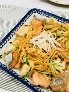 鮭の野菜たっぷり甘酢-レシピのメイン写真