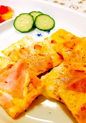 どこから食べてもちゃんとハムエッグ-レシピのメイン写真