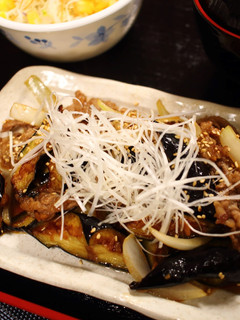 松屋の!牛焼肉と茄子のにんにく味噌♪-レシピのメイン写真