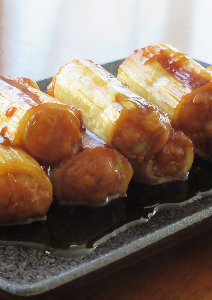 白ねぎの肉詰めの照り焼き-レシピのメイン写真