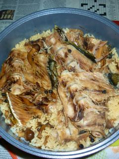無加水鍋でぶりアラの炊き込みご飯-レシピのメイン写真