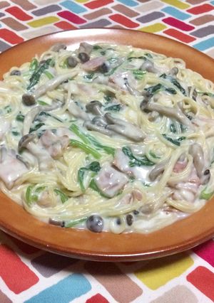 超簡単☆ほうれん草のクリームパスタ♡-レシピのメイン写真
