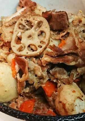豚肩ロースと根菜のにんにくだれ煮込み-レシピのメイン写真
