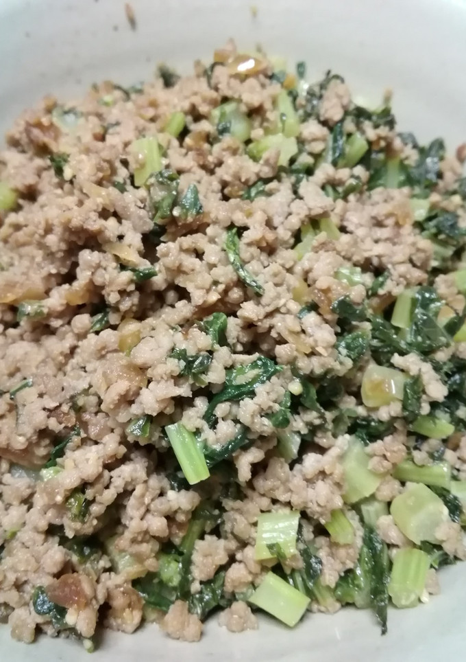 大根葉の挽き肉炒め-レシピのメイン写真