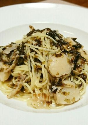 岩のりとほたてのスパゲッティー-レシピのメイン写真
