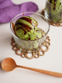 抹茶のアイスクリーム 〜黒蜜かけ〜-レシピのメイン写真