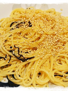 1人ランチ☆塩昆布わさびパスタ-レシピのメイン写真