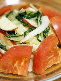 セロリとリンゴと水菜のサラダ♪-レシピのメイン写真