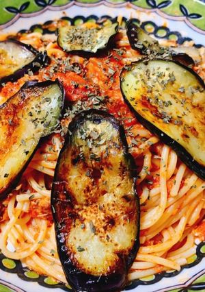 超簡単☆サバと焼ナスのトマトソースパスタ-レシピのメイン写真