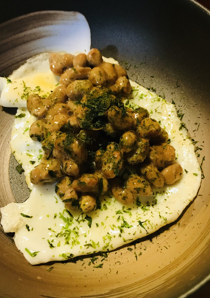 毎日の納豆●卵白の玉子焼きと-レシピのメイン写真