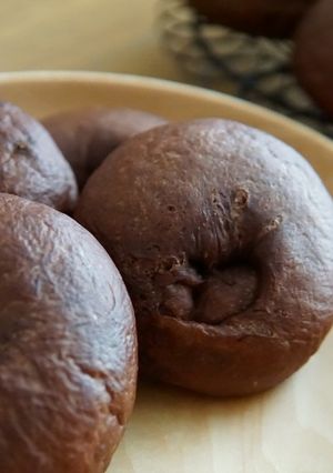 ムッチリ美味しいココアとレーズンベーグル-レシピのメイン写真