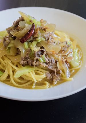 余った牛丼の具で汁だく牛パスタ-レシピのメイン写真
