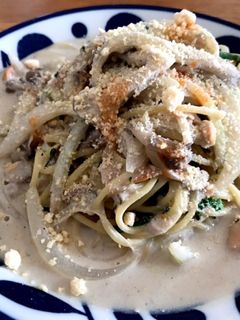 簡単!鮭と舞茸♡豆乳クリームパスタ-レシピのメイン写真