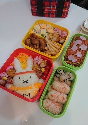 ☆★キャラ弁★ミッフィー弁当★運動会★☆-レシピのメイン写真