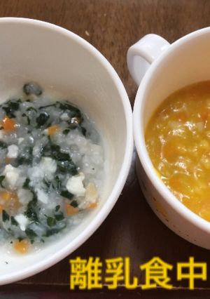 7ヶ月☆鯛粥と豆乳かぼちゃうどん-レシピのメイン写真