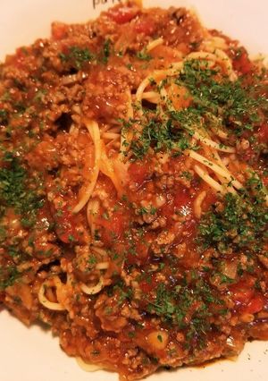 簡単濃厚ミートソースパスタ-レシピのメイン写真