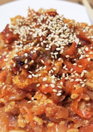 にんじんと玉ねぎのぐちゃぐちゃお惣菜-レシピのメイン写真