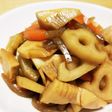簡単⭐根菜(蓮根・筍・人参)と蒟蒻の煮物