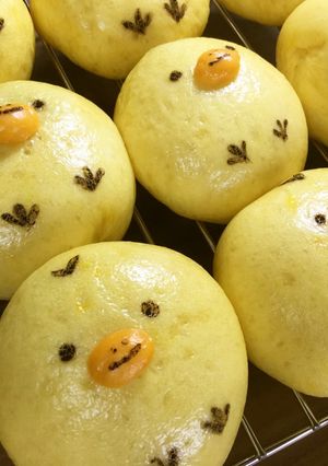 かわいい♡キイロイトリの肉団子まん-レシピのメイン写真