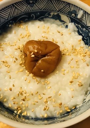 水から塩粥●ゴマ＆梅干し-レシピのメイン写真