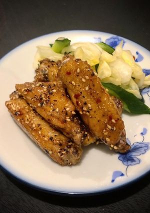 酒のつまみに鶏手羽中の港揚げ-レシピのメイン写真