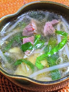 砂肝とニラもやしのスープ-レシピのメイン写真