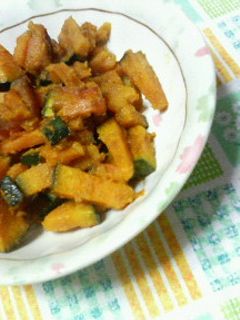 ✿かぼちゃの❀細切り✿カレーマヨ炒め-レシピのメイン写真