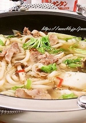 白菜と長ネギのピリ辛うどん鍋-レシピのメイン写真