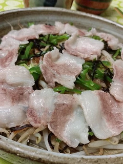 レンチン5分☆もやピーかつこん豚バラ蒸し-レシピのメイン写真