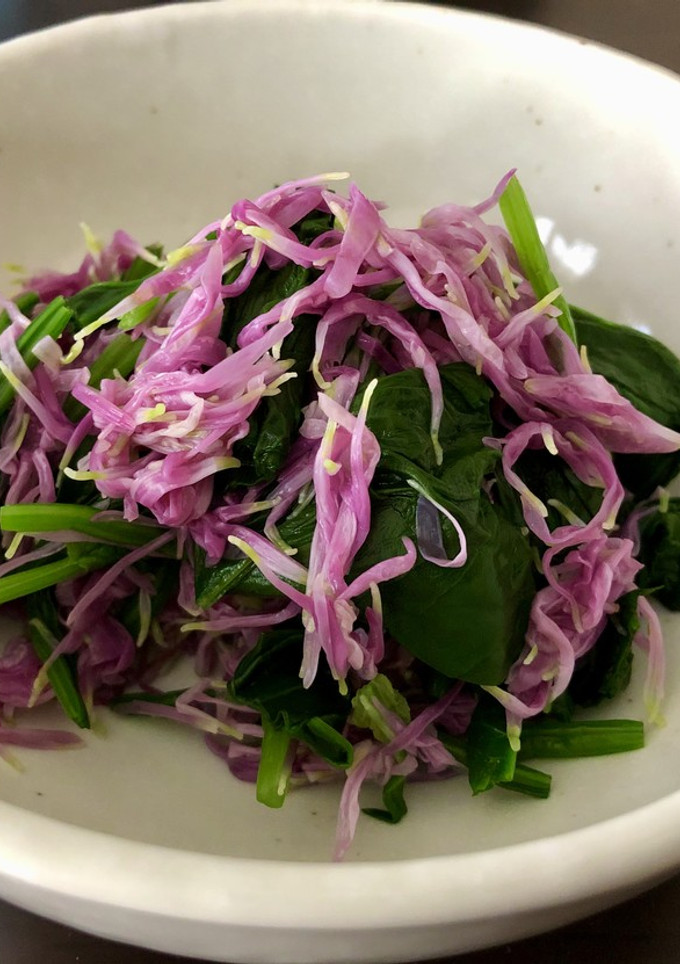 食用菊とほうれん草のおひたし-レシピのメイン写真