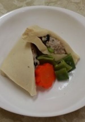 高野豆腐の肉詰め(透析食）-レシピのメイン写真