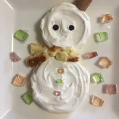 รูปของ こどもと作る！雪だるまケーキ
