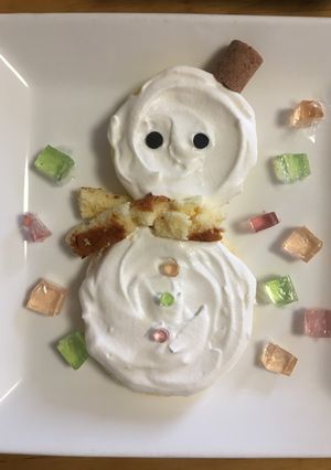 こどもと作る！雪だるまケーキ-レシピのメイン写真