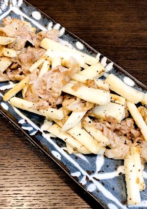 山芋と豚肉の黒胡椒焼き-レシピのメイン写真