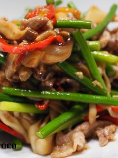 醤油麹 ニンニクの芽と豚肉炒め-レシピのメイン写真